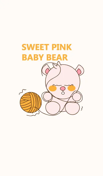 [LINE着せ替え] Sweet pink baby bear 3の画像1