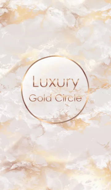 [LINE着せ替え] Luxury Gold Circle #Brown Beigeの画像1