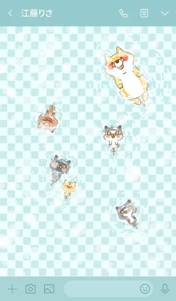 [LINE着せ替え] おしゃべりネコちゃんず ～みんなで銭湯～の画像3