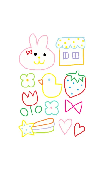 [LINE着せ替え] Colorful x Happy rabbit themeの画像1