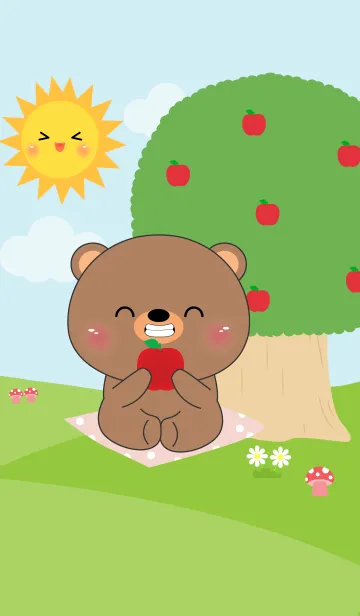 [LINE着せ替え] bear in Forest Theme (jp)の画像1