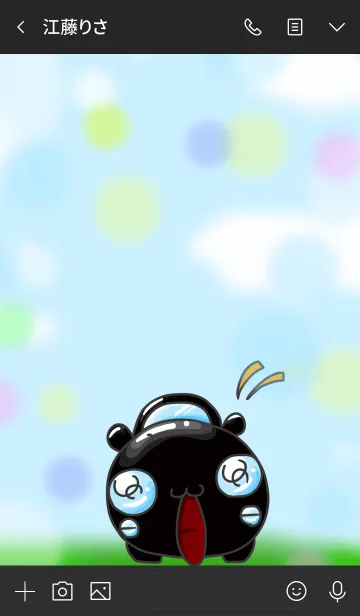 [LINE着せ替え] #ちっこいいらすと くろの画像3