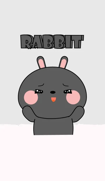 [LINE着せ替え] I Love Cute Black Rabbit (jp)の画像1