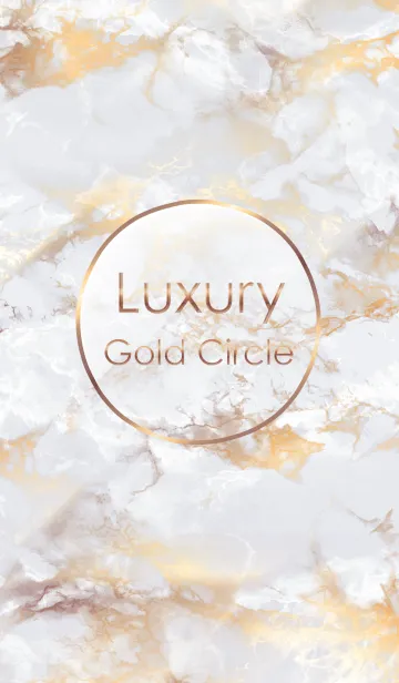 [LINE着せ替え] Luxury Gold Circle #Whiteの画像1