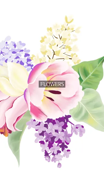 [LINE着せ替え] water color flowers_1096の画像1