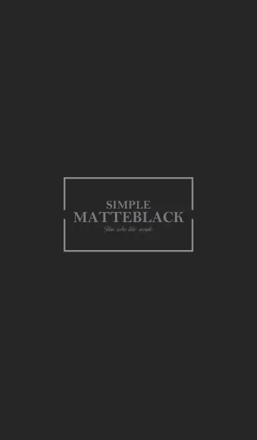 [LINE着せ替え] MATTE BLACK -SIMPLE-の画像1