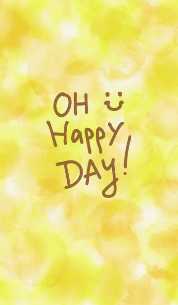 [LINE着せ替え] スマイル-水彩黄色23-の画像1