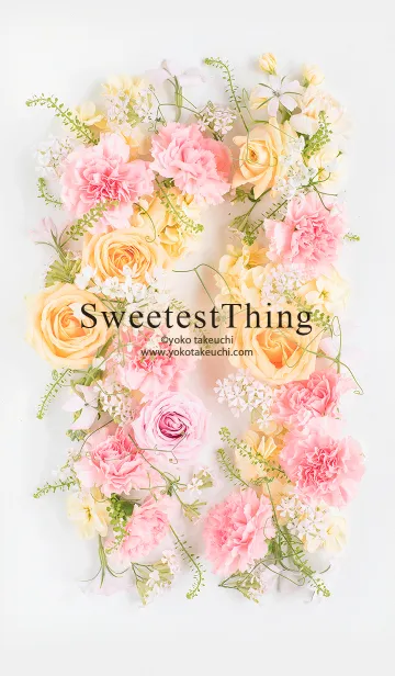 [LINE着せ替え] Sweetest Thing～透明感のある花のアレンジの画像1