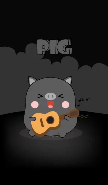 [LINE着せ替え] So Cute Black Pig (jp)の画像1