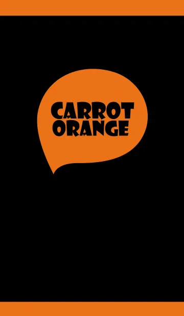 [LINE着せ替え] Black ＆ Carrot Orange (jp)の画像1