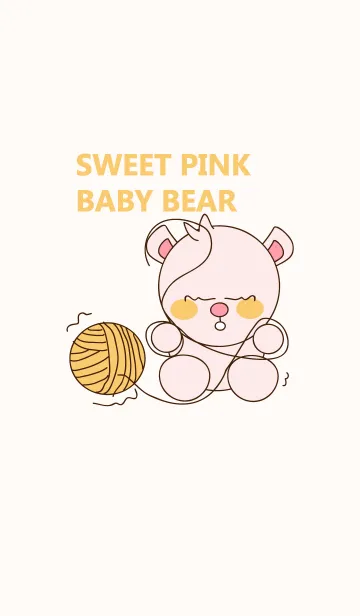 [LINE着せ替え] Sweet pink baby bear 4の画像1