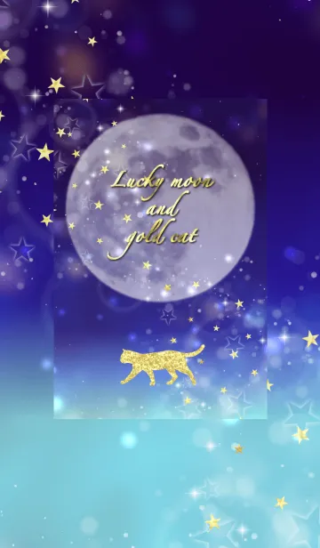 [LINE着せ替え] 【幸運を呼ぶ】月と金猫の着替えの画像1