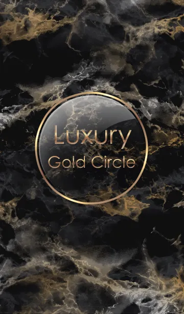 [LINE着せ替え] Luxury Gold Circle #Blackの画像1