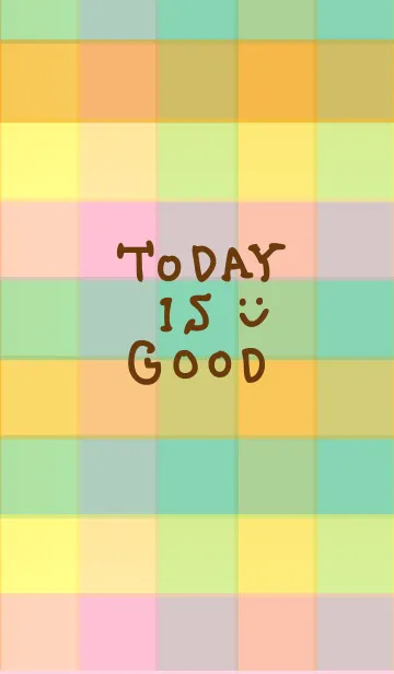 [LINE着せ替え] スマイル-カラフルチェック-の画像1