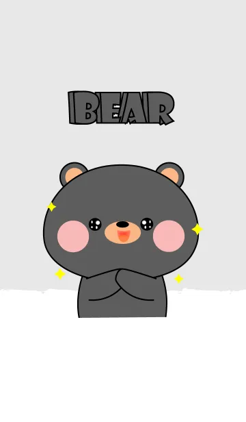 [LINE着せ替え] I Love Cute Black Bear (jp)の画像1