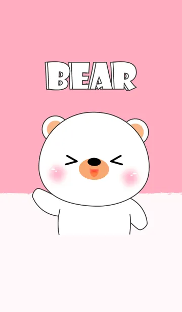 [LINE着せ替え] Simple So Cute White Bear (jp)の画像1