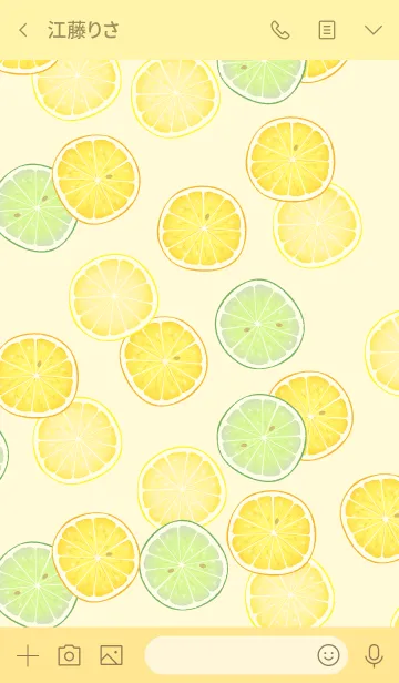 [LINE着せ替え] summer citrus time yellow #freshの画像3