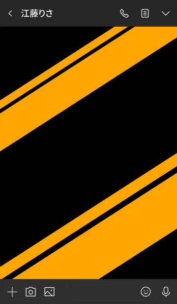 [LINE着せ替え] シンプル オレンジと黒 ロゴ無し No.3-3の画像3