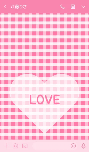 [LINE着せ替え] ♥ Gingham check ！ ♥ - No.5の画像3