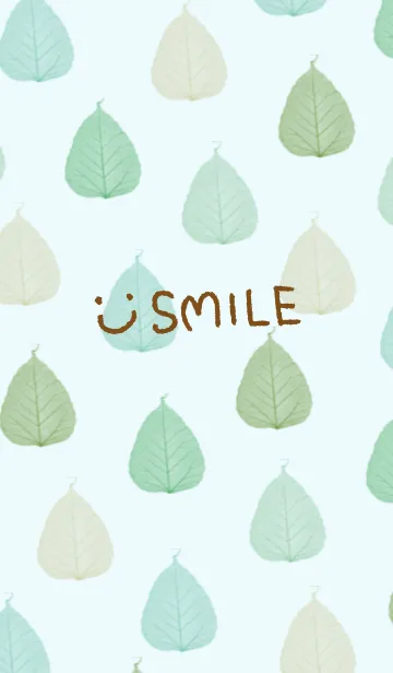 [LINE着せ替え] 爽やか葉っぱ-スマイル21-の画像1