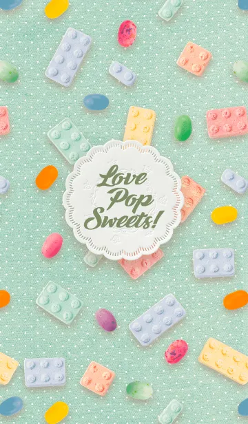 [LINE着せ替え] Love Pop Sweets！ラムネとジェリービーンズの画像1