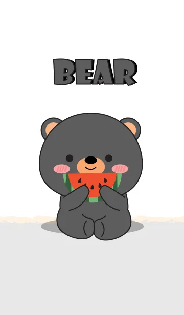 [LINE着せ替え] Simple Love Black Bear Theme Vr.2 (jp)の画像1