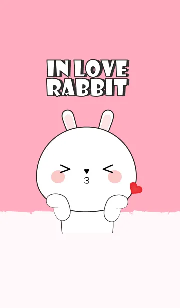 [LINE着せ替え] In Love White Rabbit (jp)の画像1