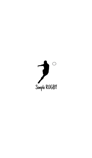 [LINE着せ替え] Simple Rugby White versionの画像1