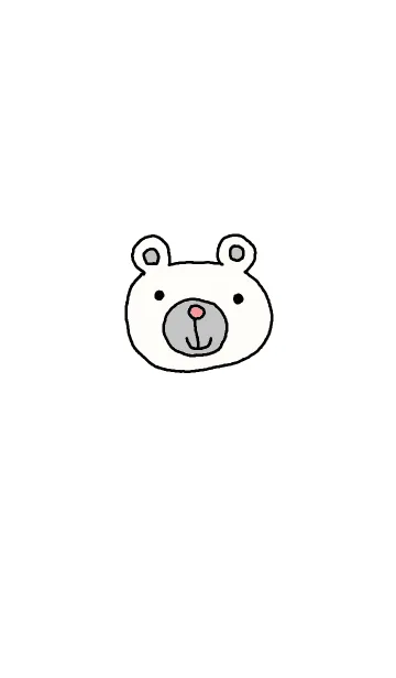 [LINE着せ替え] Cute white bear themeの画像1