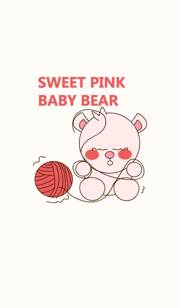 [LINE着せ替え] Sweet pink baby bear 5の画像1