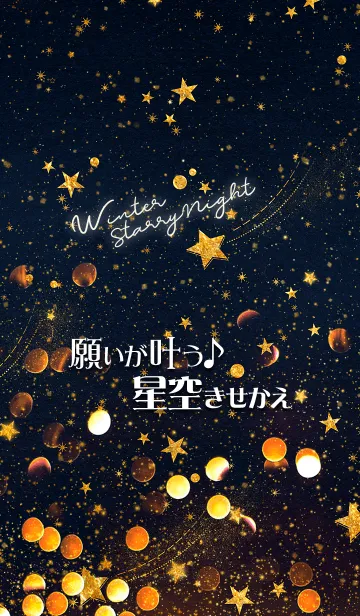 [LINE着せ替え] 願いが叶う♪星空～Winter Starry Nightの画像1