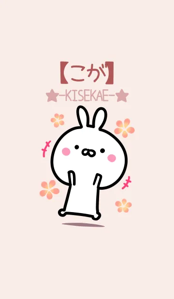 [LINE着せ替え] 【こが】ゆるかわウサギ・ベージュの画像1