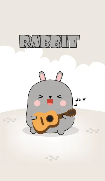 [LINE着せ替え] So Cute Gray Rabbit (jp)の画像1