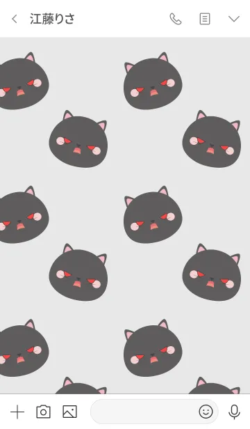 [LINE着せ替え] Love Simple Black Cat Theme (jp)の画像3