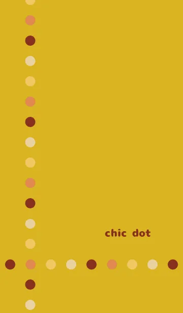 [LINE着せ替え] シックなドット*イエローの画像1