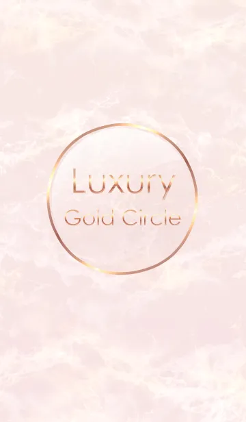 [LINE着せ替え] Marble Luxury Gold Circle #Pink Beigeの画像1