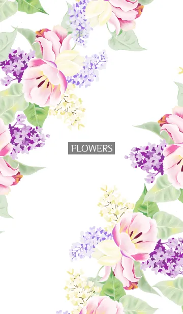 [LINE着せ替え] water color flowers_1099の画像1