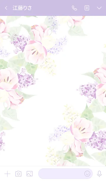 [LINE着せ替え] water color flowers_1099の画像3