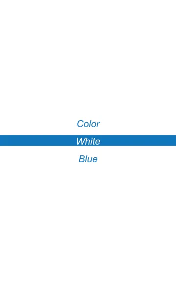 [LINE着せ替え] シンプルなカラー : 白 + 青の画像1