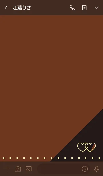 [LINE着せ替え] 美的ダブルハート チョコレートの画像3