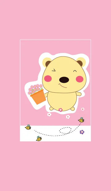 [LINE着せ替え] Simple cute bear theme v.15 (JP)の画像1