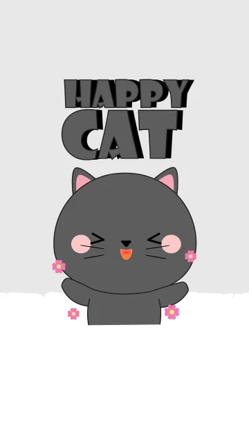 [LINE着せ替え] Love Happy Black Cat theme (jp)の画像1