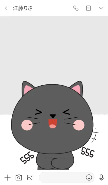 [LINE着せ替え] Love Happy Black Cat theme (jp)の画像3