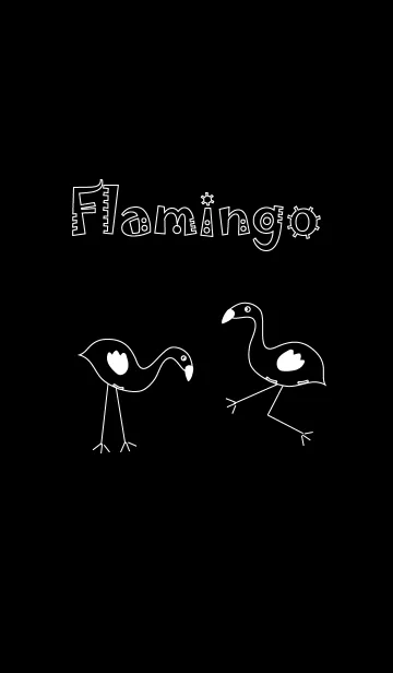 [LINE着せ替え] Simple cute flamingo theme v.3 (JP)の画像1