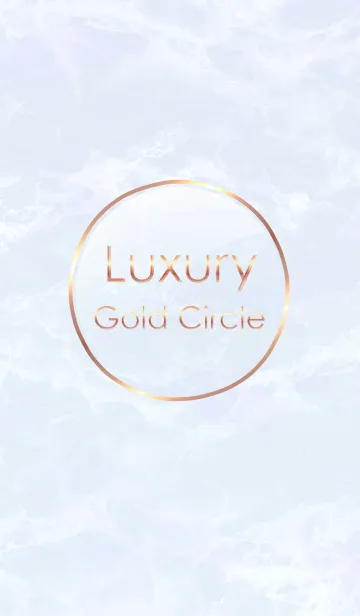 [LINE着せ替え] Marble Luxury Gold Circle #Pastel Blueの画像1