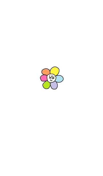 [LINE着せ替え] Happy colorful flower theme 2の画像1