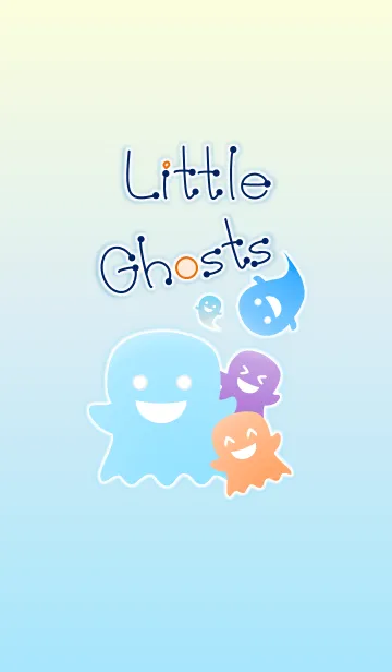 [LINE着せ替え] Little Ghosts！ (Blue Ver.2)の画像1