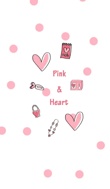 [LINE着せ替え] cute cute Pink Heartの画像1