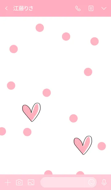 [LINE着せ替え] cute cute Pink Heartの画像3