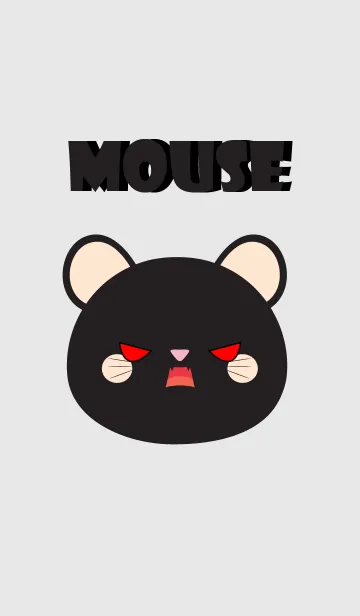 [LINE着せ替え] Love Simple Black Mouse Theme (jp)の画像1